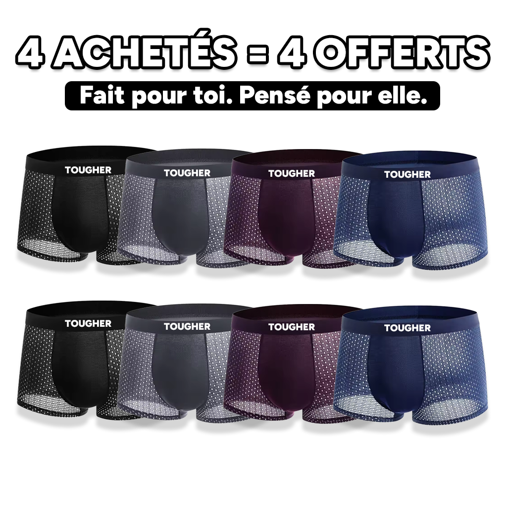 Tougher - Boxers en bambou ultra-résistants (Pack de 8)