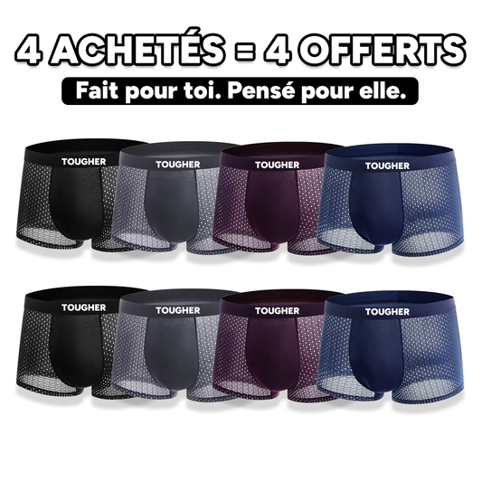 Tougher - Boxers en bambou ultra-résistants (Pack de 8)